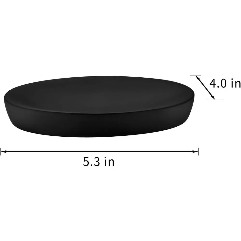 Matte Black Soap Dish, Bathroom Kitchen Wash Room Vanity, Small Jewelry Tray